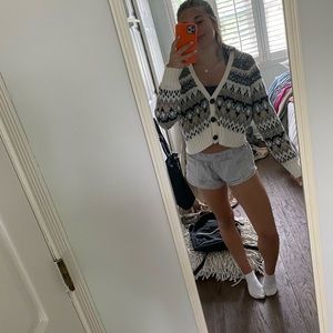 American Eagle cropped cardigan sweater